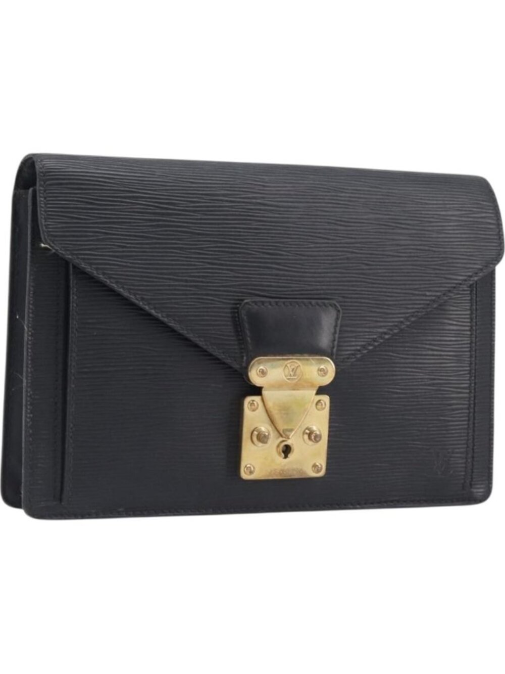 LOUIS VUITTON Epi Serie Dragonne Clutch Bag Black Noir M52612